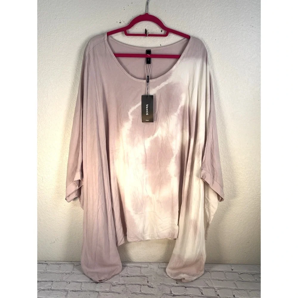 Venti6  dusty rose‎ tie dye Lagenlook box shape top osz-2xl new - Picture 6 of 7